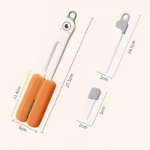 Perie de Curatat Pahare, Cani, Sticle, Flippy, cu Maner Lung si Burete, Accesorii pentru Spalarea Paielor si Capacelor, usor de Agatat, 27.5x11.4x6cm, Alb - imagine 7