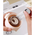 Perie de Curatat Pahare, Cani, Sticle, Flippy, cu Maner Lung si Burete, Accesorii pentru Spalarea Paielor si Capacelor, usor de Agatat, 27.5x11.4x6cm, Alb - imagine 8
