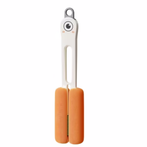 Perie de Curatat Pahare, Cani, Sticle, Flippy, cu Maner Lung si Burete, Accesorii pentru Spalarea Paielor si Capacelor, usor de Agatat, 27.5x11.4x6cm, Alb