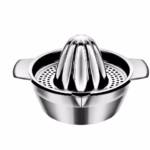 Storcator de Citrice Manual, Flippy, Rezistent, Usor de Folosit si Depozitat, Durabil, Calitativ, 16 x 7 x 13 cm, Inox, Argintiu