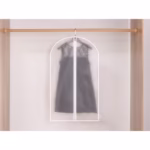 Set 5 Huse de Depozitare cu Fermoar, Flippy, pentru Haine, de Protectie, pentru Voiaj, Netesut, Rezistent la Praf, 60x100 cm, Transparent-Alb - imagine 6