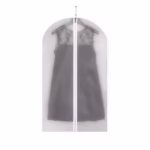 Set 5 Huse de Depozitare cu Fermoar, Flippy, pentru Haine, de Protectie, pentru Voiaj, Netesut, Rezistent la Praf, 60x100 cm, Transparent-Alb