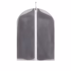 Set 5 Huse de Depozitare cu Fermoar, Flippy, pentru Haine, de Protectie, pentru Voiaj, Netesut, Rezistent la Praf, 60x80 cm, Transparent-Alb