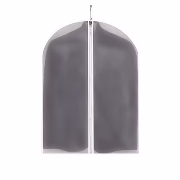 Set 5 Huse de Depozitare cu Fermoar, Flippy, pentru Haine, de Protectie, pentru Voiaj, Netesut, Rezistent la Praf, 60x80 cm, Transparent-Alb - imagine 1