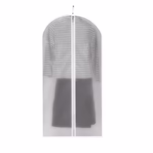 Set 5 Huse de Depozitare cu Fermoar, Flippy, pentru Haine, de Protectie, pentru Voiaj, Netesut, Rezistent la Praf, 60x120 cm, Transparent-Alb