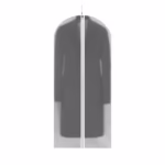 Set 5 Husa de Depozitare cu Fermoar, Flippy, pentru Haine, de Protectie, pentru Voiaj, Netesut, Rezistent la Praf, 60x140 cm, Transparent-Alb