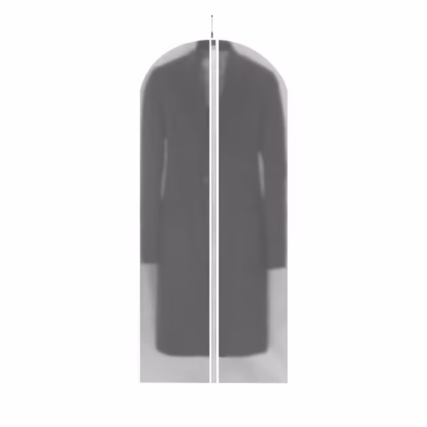 Set 5 Husa de Depozitare cu Fermoar, Flippy, pentru Haine, de Protectie, pentru Voiaj, Netesut, Rezistent la Praf, 60x140 cm, Transparent-Alb - imagine 1