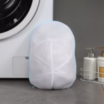 Husa de Spalare Sapca, Flippy, pentru Masina de Spalat, din Poliester, Circumferinta 53 cm, cu Fermoar, Alb/Albastru - imagine 7