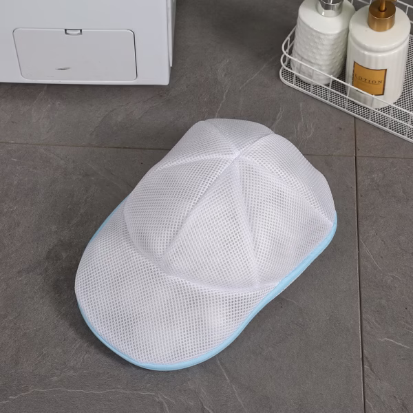 Husa de Spalare Sapca, Flippy, pentru Masina de Spalat, din Poliester, Circumferinta 53 cm, cu Fermoar, Alb/Albastru - imagine 8