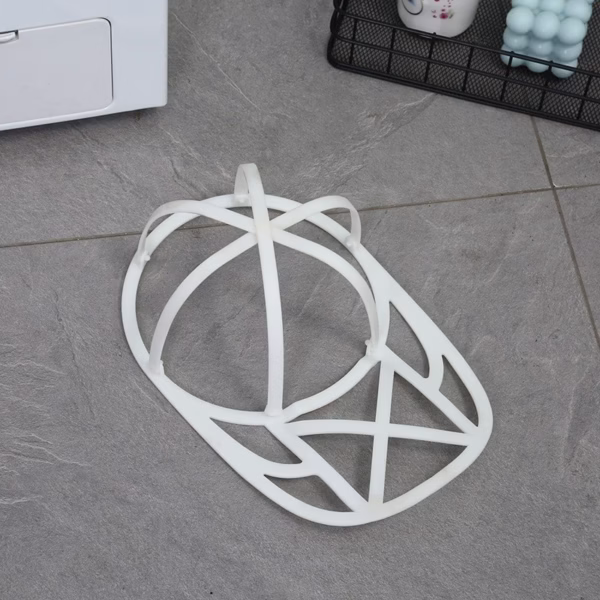 Husa de Spalare Sapca, Flippy, pentru Masina de Spalat, din Poliester, Circumferinta 53 cm, cu Fermoar, cu Suport Sapca, Alb - imagine 3