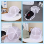 Husa de Spalare Sapca, Flippy, pentru Masina de Spalat, din Poliester, Circumferinta 53 cm, cu Fermoar, cu Suport Sapca, Alb - imagine 6