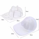 Husa de Spalare Sapca, Flippy, pentru Masina de Spalat, din Poliester, Circumferinta 53 cm, cu Fermoar, cu Suport Sapca, Alb/Albastru - imagine 4