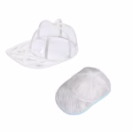 Husa de Spalare Sapca, Flippy, pentru Masina de Spalat, din Poliester, Circumferinta 53 cm, cu Fermoar, cu Suport Sapca, Alb/Albastru