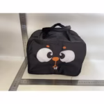 Geantă Frigorifică, Flippy, cu Desene Animat, Portabilă pentru Copii, de Prânz, din Pânză Oxford, 22x14x19 cm, Model Veverita, Negru - imagine 2