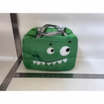 Geantă Frigorifică, Flippy, cu Desene Animat, Portabilă pentru Copii, de Prânz, din Pânză Oxford, 22x14x19 cm, Model Crocodil, Verde - imagine 2