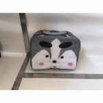 Geantă Frigorifică, Flippy, cu Desene Animat, Portabilă pentru Copii, de Prânz, din Pânză Oxford, 22x14x19 cm, Model Vulpe, Gri - imagine 2