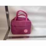 Geanta Termica pentru Pranz, Flippy, Multifunctionala, Compartimentata, Impermeabila, cu Manere, Buzunar Exterior, 22x14x19 cm, Roz - imagine 2