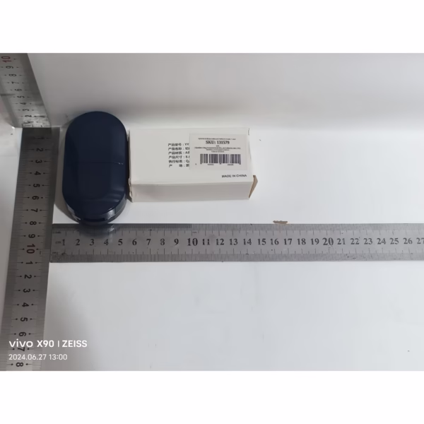 Organizator medicamente, Flippy, Dispozitiv Taiere/Sfaramare Pastile, Ideala pentru Calatorii, Portabila, Perie pentru Curatare, Compartiment depozitare, 8.5x4.5x2.5 cm, Albastru - imagine 2
