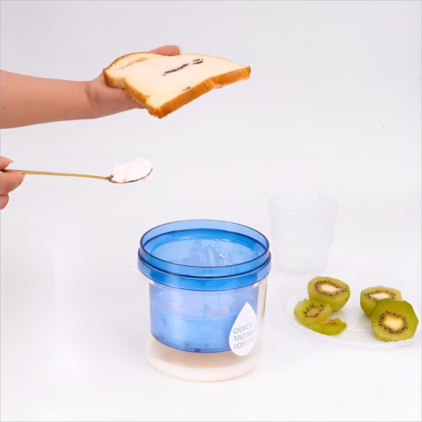 Kit Presa Pentru Branza, Flippy, Filtru de Iaurt, Strecuratoare de Iaurt Grecesc, Filtru de Lapte, 15x14x15 cm, Albastru - imagine 7