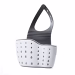 Suport Scurgere pentru Burete si Laveta de Vase Bucatarie, Flippy, Albastru, Curea Reglabila, Plastic Flexibil, 15x 5x 21cm
