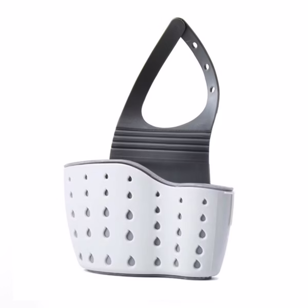 kitchen-sink-drain-basket-hanging-bag-faucet-sponge-rack-vegetable-and-dish-washing-sink-punch-free-storage-hanging-basket-blue-size-15-5-21-cm-main-675135e9e798c Suport Scurgere pentru Burete si Laveta de Vase Bucatarie, Flippy, Albastru, Curea Reglabila, Plastic Flexibil, 15x 5x 21cm - imagine 1