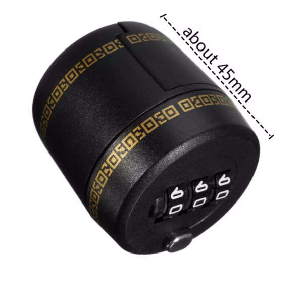 Lacat de Blocare pentru Sticle, Flippy, Lacat pentru Sticle cu Bauturi, din Plastic PP durabil, Cu Parola din 3 Cifre, 40 x 42 x 45 mm, Negru - imagine 8