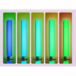 Lampa de Birou, Flippy, RGB Colorat, 14 LED, Putere 5V, Telecomanda cu 24 de Taste, Cablu USB, Negru, 25.5x4x3.5cm - imagine 5