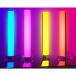 Lampa de Birou, Flippy, RGB Colorat, 14 LED, Putere 5V, Telecomanda cu 24 de Taste, Cablu USB, Negru, 25.5x4x3.5cm - imagine 7