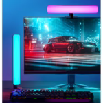 Lampa de Birou, Flippy, RGB Colorat, 14 LED, Putere 5V, Telecomanda cu 24 de Taste, Cablu USB, Negru, 25.5x4x3.5cm - imagine 8