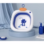 Lavoar Pliabil, Flippy, pentru Copii 1-8 Ani, Model Animat, din PP+TPE, 32x29x10 cm, Albastru - imagine 3