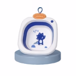 Lavoar Pliabil, Flippy, pentru Copii 1-8 Ani, Model Animat, din PP+TPE, 32x29x10 cm, Albastru