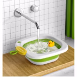 Lavoar Pliabil, Flippy, pentru Copii 1-8 Ani, Model Animat, din PP+TPE, 32x29x10 cm, Verde - imagine 3