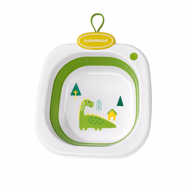 Lavoar Pliabil, Flippy, pentru Copii 1-8 Ani, Model Animat, din PP+TPE, 32x29x10 cm, Verde - imagine 1