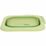 Lavoar Pliabil, Flippy, pentru Copii, din PP/TPE, Portabil, Model Crocodil, 30x24.5x9 cm, Verde - imagine 2