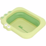 Lavoar Pliabil, Flippy, pentru Copii, din PP/TPE, Portabil, Model Crocodil, 30x24.5x9 cm, Verde - imagine 5