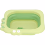 Lavoar Pliabil, Flippy, pentru Copii, din PP/TPE, Portabil, Model Crocodil, 30x24.5x9 cm, Verde - imagine 6