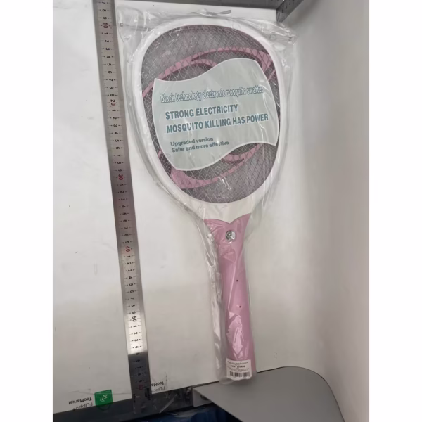 Paleta Electrica pentru Tantari, Muste sau Insecte LED, Flippy, Plastic, Casa si Gradina, Anti-insecte, Alb-Roz - imagine 2