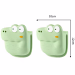 Manusa din Silicon pentru Cuptor, Flippy, Anti-Alunecare, pentru Capace, Oale, Tigai, de Uz Casnic, Rezistent la Temperaturi Inalte, Model Animat, 10x12 cm, Verde - imagine 2