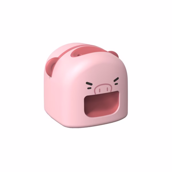 Mașină de Decojit Semințe, Flippy, Mini Deschizător, Model Porc, Incarcare USB, 9.7x10x8.6 cm,Roz - imagine 2