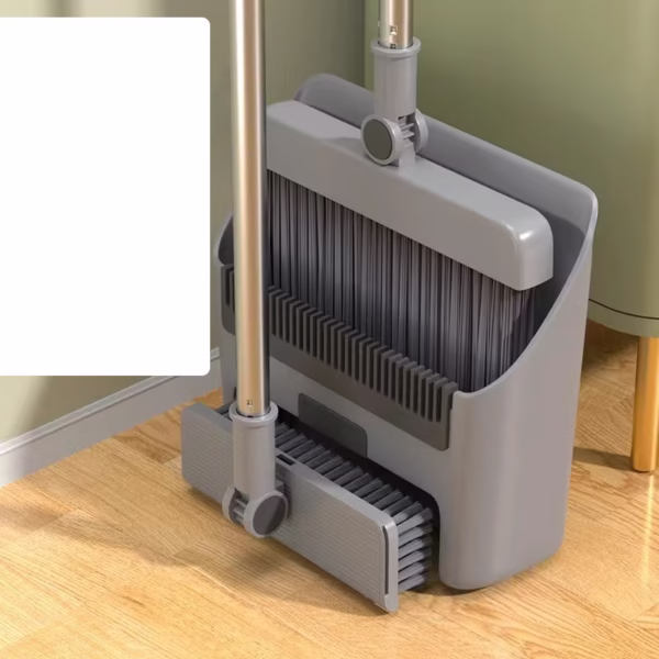 Matura Perie si Faras cu Coada Flippy, Set 3 in 1, cu Dinti de Pieptene pentru Curatare Matura, rotativ, pliabil, detasabil, Otel inoxidabil si Polipropilena, Gri inchis - imagine 2