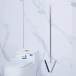 Matura Telescopica, Flippy, cu Doua Capete - Perie/Racleta 23 cm, Lungime 110 cm, din Plastic/Otel/Silicon, Gri - imagine 2