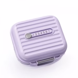 Cutie Medicamente, Flippy, Mov, 7 Compartimente, Portabila si Compacta, 7.8x7.2x3.5 cm, Ideala pentru Uzul Cotidian