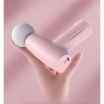 Mini Aparat de Masaj, Flippy, Tip Pistol, Incarcare USB Tip C, Portabil, Pentru Relaxare Musculara, Autonomie 120 Min, 3 Trepte de Viteza, Roz - imagine 3