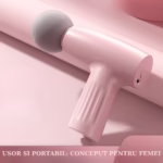 Mini Aparat de Masaj, Flippy, Tip Pistol, Incarcare USB Tip C, Portabil, Pentru Relaxare Musculara, Autonomie 120 Min, 3 Trepte de Viteza, Roz - imagine 5