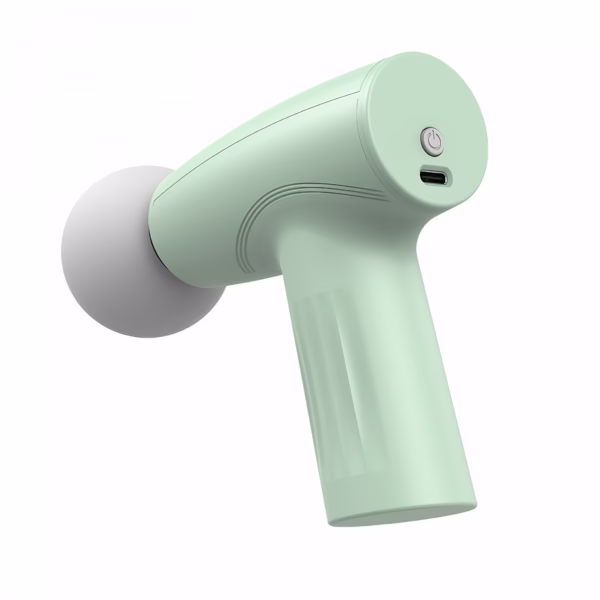 Mini Aparat de Masaj, Flippy, Tip Pistol, Incarcare USB Tip C, Portabil, Pentru Relaxare Musculara, Autonomie 120 Min, 3 Trepte de Viteza, Verde - imagine 1