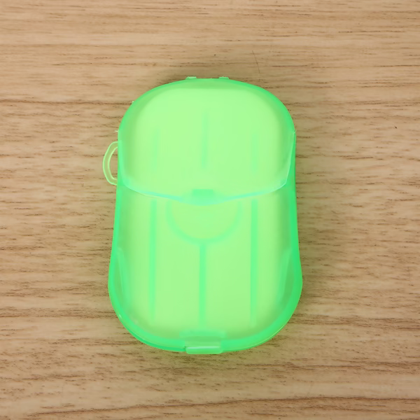Mini Cutie de Sapun din Hartie, Flippy, de Unica Folosinta, Portabila, Potrivit pentru Calatorii, 20 buc, Verde - imagine 2