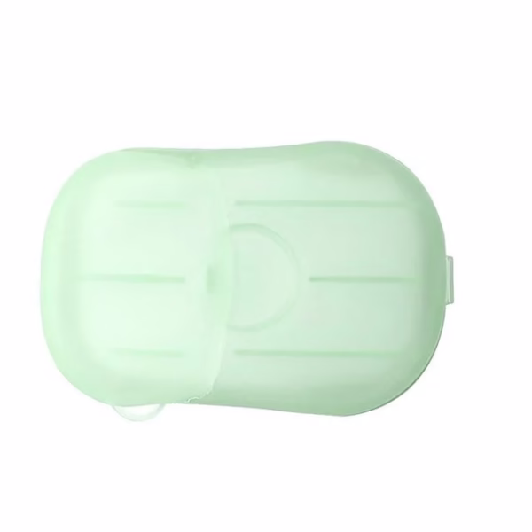 Mini Cutie de Sapun din Hartie, Flippy, de Unica Folosinta, Portabila, Potrivit pentru Calatorii, 20 buc, Verde - imagine 4