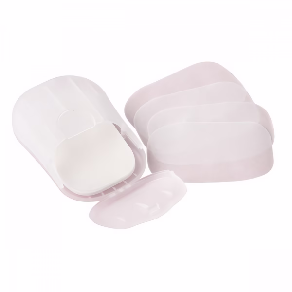 Mini Cutie de Sapun din Hartie, Flippy, de Unica Folosinta, Portabila, Potrivit pentru Calatorii, 20 buc, Alb - imagine 2