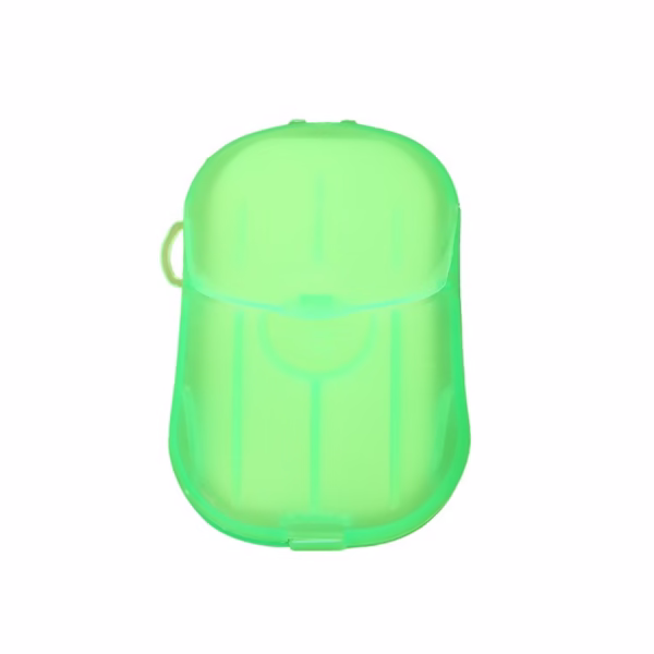 Mini Cutie de Sapun din Hartie, Flippy, de Unica Folosinta, Portabila, Potrivit pentru Calatorii, 20 buc, Verde - imagine 1