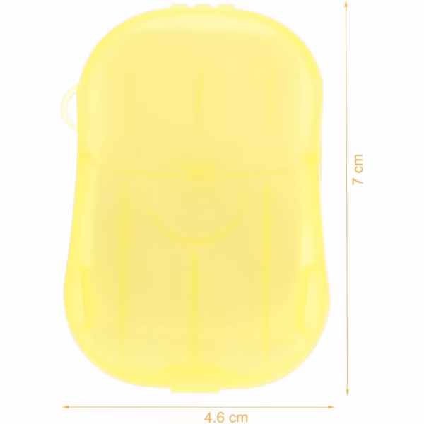 Mini Cutie de Sapun din Hartie, Flippy, de Unica Folosinta, Portabila, Potrivit pentru Calatorii, 20 foite, Galben - imagine 6